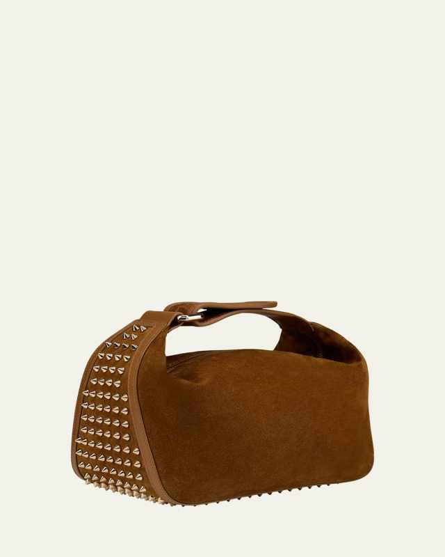 Funky Dopp Spike Top-Handle Bag in Suede